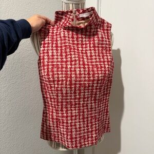 BOSS Ikasta Sleeveless Tweed Top